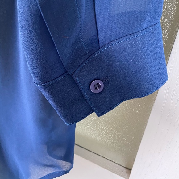 Costa Blanca sheer blue blouse - Picture 6 of 7